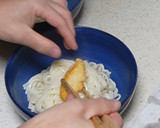大葉たっぷり梅おろしと冷たいとり天うどん作り方5写真