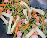 今が旬！わらびとえりんぎの炊き込みご飯♪作り方3写真