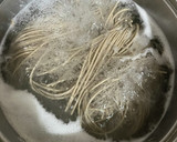 優しい出汁の鶏肉としいたけの卵とじそば作り方11写真