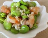 海老とそら豆のアーリオオーリオ作り方3写真