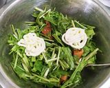 ★簡単★スタミナ水菜サラダ作り方4写真