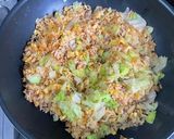 豚ひき肉とキムチのレタスチャーハン♬作り方12写真