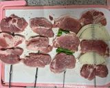 簡単♪豚ブロックと夏野菜で手作り串焼き作り方3写真