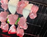 簡単♪豚ブロックと夏野菜で手作り串焼き作り方5写真