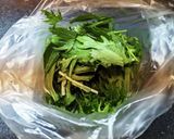 アイラップで！水菜と塩昆布の温玉サラダ作り方2写真