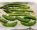 アスパラとスナップエンドウのソテー作り方1写真
