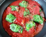 チンゲン菜の豚肉巻き(トマト煮)作り方4写真