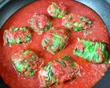 チンゲン菜の豚肉巻き(トマト煮)作り方5写真