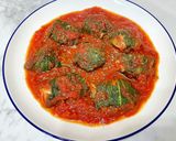 チンゲン菜の豚肉巻き(トマト煮)作り方7写真