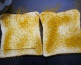 超簡単！サンドイッチ　ハニーカレーチーズ作り方1写真