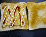 超簡単！サンドイッチ　ハニーカレーチーズ作り方2写真