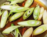 市販カツ●長ネギのカツ丼作り方1写真