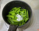 白だしで簡単、サヤエンドウの煮物　大量作り方4写真