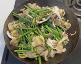 アスパラたもぎ茸のバター醤油炒め作り方3写真