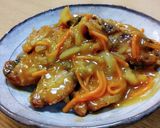 鰹の米粉揚げ&餡かけ。作り方7写真