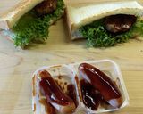 ハンバーグとウインナーでトーストサンド作り方6写真