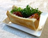 ハンバーグとウインナーでトーストサンド作り方7写真