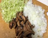 新玉ねぎ・キャベツ・きのこ♡炊込みごはん作り方1写真