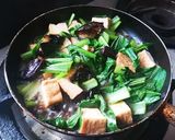 厚揚げと揚げなすと小松菜の煮浸し！作り方3写真