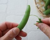 鶏とスナップエンドウのにんにく味噌炒め作り方2写真