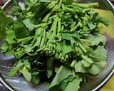 つぼみ菜とロースハムのしょう油炒め作り方1写真