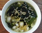 鶏皮とわかめのスープ作り方6写真