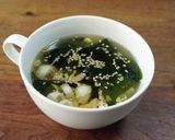 鶏皮とわかめのスープ作り方7写真