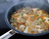 つゆだく〜♪豆腐と春野菜の卵とじ。作り方4写真