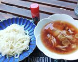 簡単豚肉つけうどん(温)作り方4写真