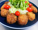 新玉ねぎとツナの落とし揚げ作り方14写真