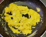 毛ガニとアスパラのふんわり玉子炒め作り方2写真