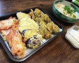 豪華！茄子とハムの天ぷらおろしうどん作り方5写真