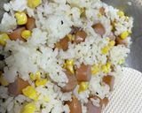 ソーセージとコーンのおにぎり作り方3写真