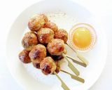 茹でて焼く【ふわふわ鶏つくね（大葉・たれ作り方8写真