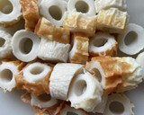 ちくわと豆苗、にんじん卵和え作り方1写真
