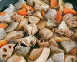 簡単俺の飯　筑前煮風の煮染め作り方2写真