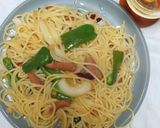 昭和の味ソーセージ玉ねぎピーマンのパスタ作り方9写真