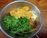 赤☆緑☆黄☆３色揃って!豆苗の酢味噌和え作り方5写真