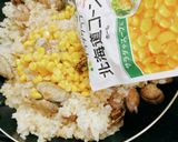 冷凍アサリとコーンのチャーハン♡簡単！作り方2写真