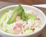 アスパラベーコンとそら豆の炊き込みごはん作り方10写真