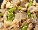 こんにゃくと豚バラの味噌だれ炒め煮作り方7写真