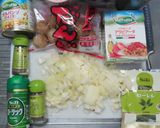 チキンボールとひよこ豆のトマトパスタ作り方1写真