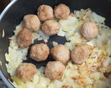 チキンボールとひよこ豆のトマトパスタ作り方4写真