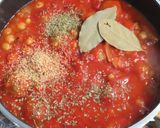 チキンボールとひよこ豆のトマトパスタ作り方8写真