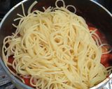 チキンボールとひよこ豆のトマトパスタ作り方14写真