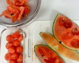 とろとろ〜すいかのゼリーと杏仁豆腐作り方6写真