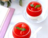 とろとろ〜すいかのゼリーと杏仁豆腐作り方13写真
