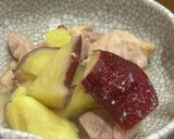 相性抜群！さつまいもと鳥もも肉の煮物作り方6写真