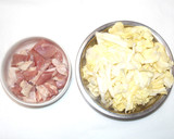 鶏キャベツのてりマヨ炒め作り方1写真