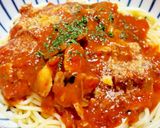 簡単パスタ☆ズボラ料理☆鯖缶ナポリタン作り方6写真